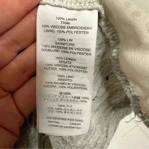 J. Crew Tank Top Lace Grey & White  Size Extra Small - Picture 7 of 16